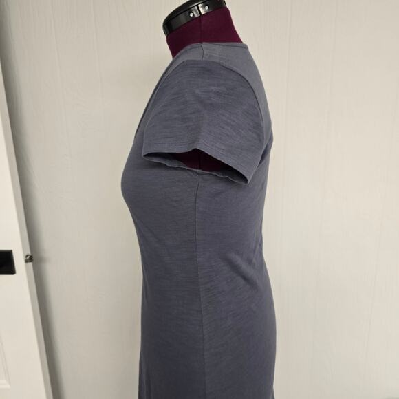 Women's Banana Republic Slate Blue Cut-Out Collar Shirt Dress | Size Medium - Picture 4 of 9